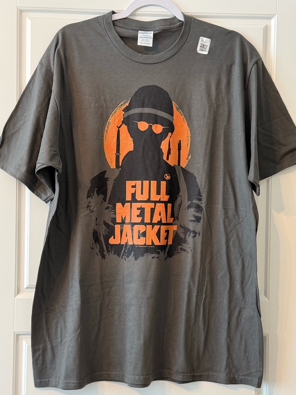 Men’s Gray Port Company Full Metal Jacket Cotton T-Shirt Short Sleeve 2XL